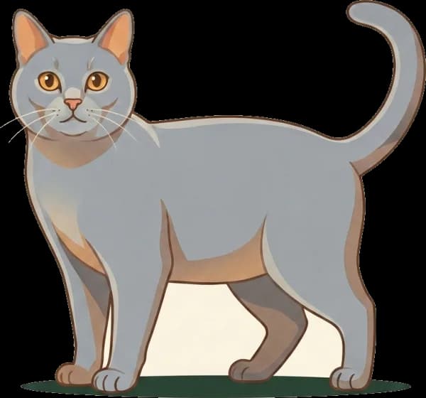 Illustration: Katzenfutter Korat: Muskelaufbau