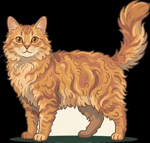 Illustration: Katzenfutter für LaPerm Longhair: Fell