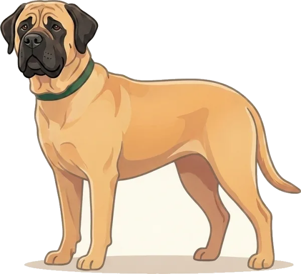 Illustration: Mastiff Futter: Riesenwuchs & Gelenke