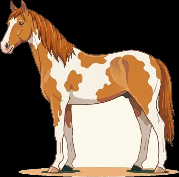 Illustration: Pferdefutter Paint Horse: PSSM