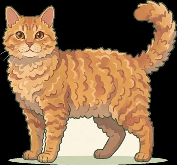 Illustration: Katzenfutter Selkirk Rex: Nieren-Lockenfell