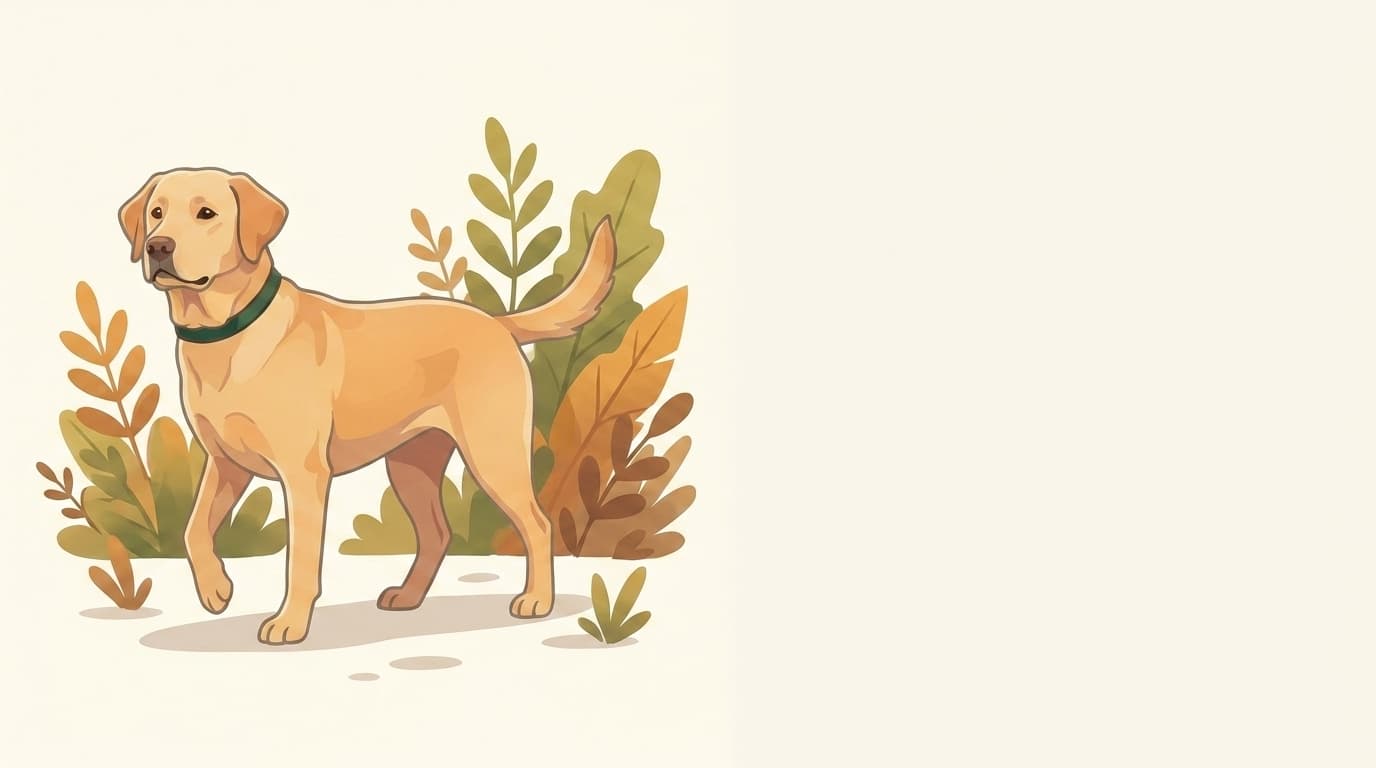 Symbolische Illustration: ein gesunder Hund sitzt ruhig und aufmerksam in weichem Licht. Keine fachliche Aussage.