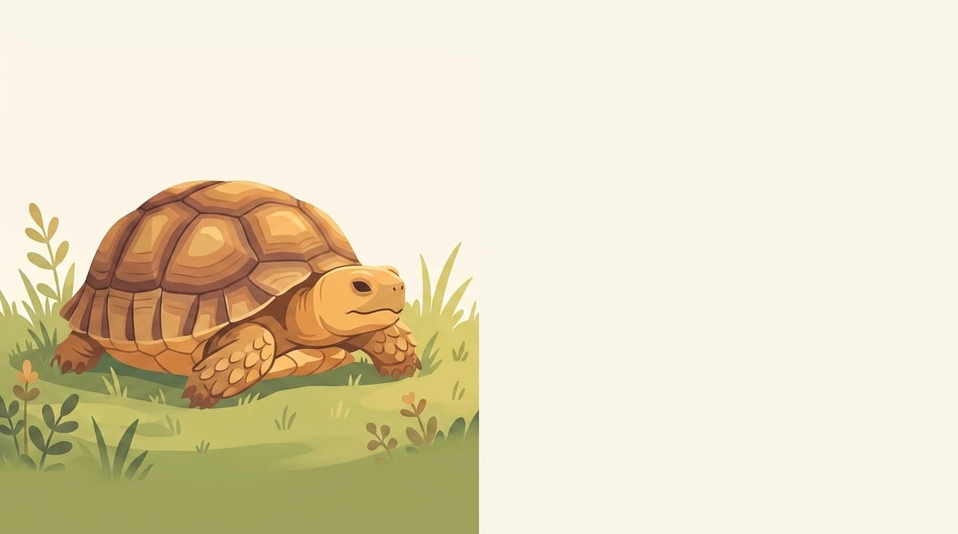 Symbolische Illustration: eine gesunde Landschildkröte ruht ruhig in sanftem Tageslicht. Keine fachliche Aussage.