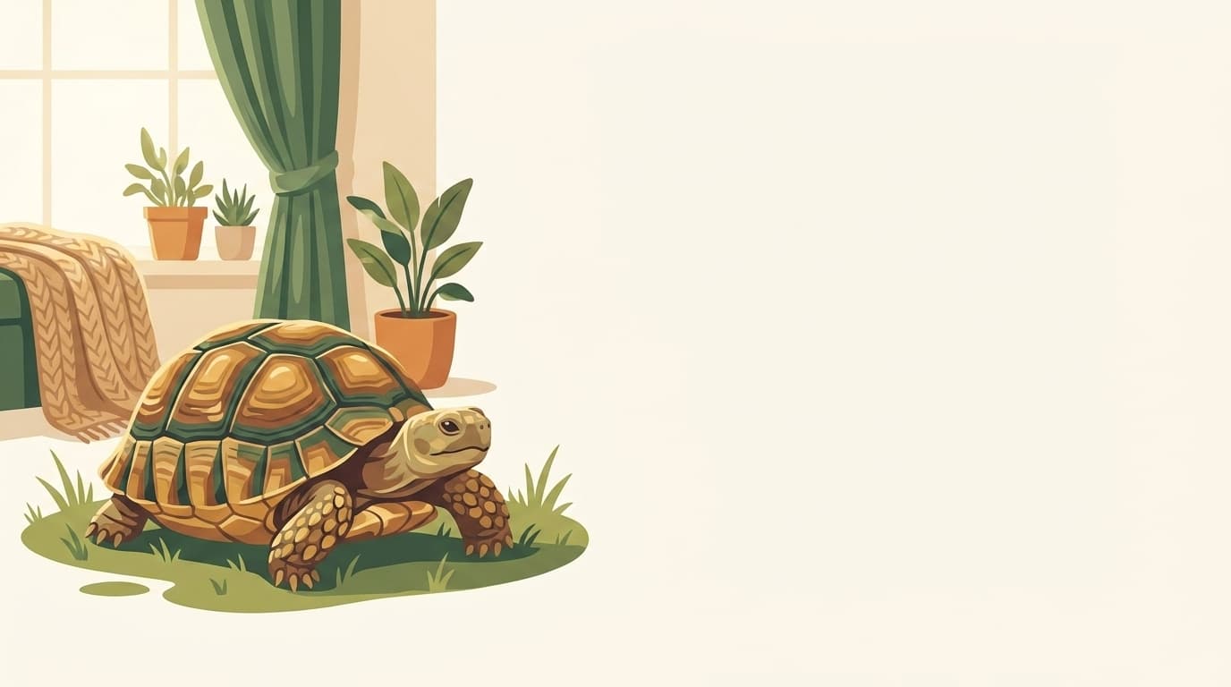 Symbolische Illustration: eine gesunde Landschildkröte ruht ruhig in sanftem Tageslicht. Keine fachliche Aussage.