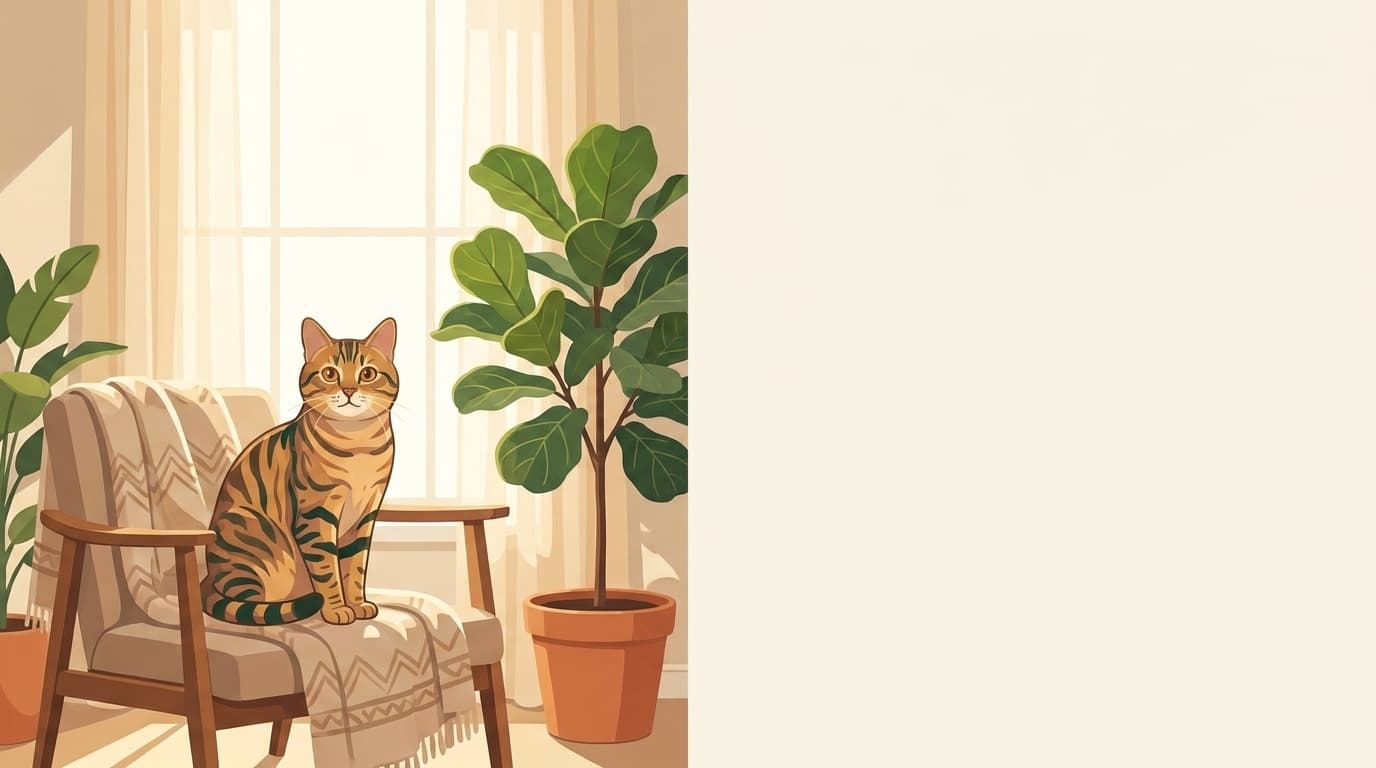 Symbolische Illustration: eine gesunde Katze ruht ruhig und entspannt in weichem Licht. Keine fachliche Aussage.