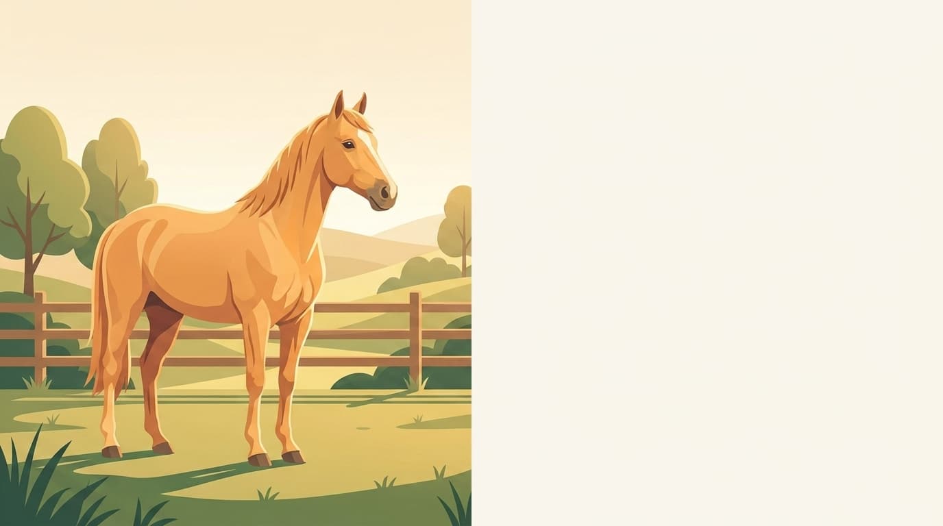 Symbolische Illustration: ein gesundes Pferd steht ruhig und entspannt in weichem Tageslicht. Keine fachliche Aussage.