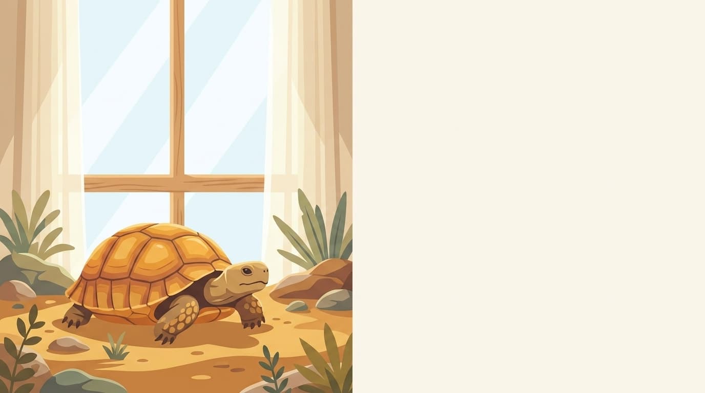 Symbolische Illustration: eine gesunde Landschildkröte ruht ruhig in sanftem Tageslicht. Keine fachliche Aussage.